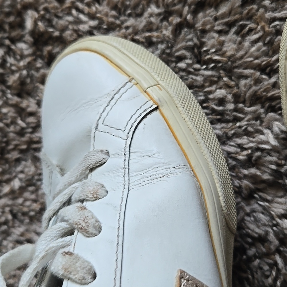 Veja Women's Sneakers in White and Gold - Picture 12 of 13
